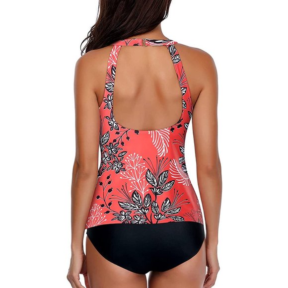 Holipick Women Tankini Swimsuits High Neck Swim Tank Top with Shorts Size 18W - Picture 2 of 8